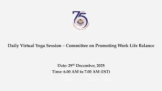 Virtual Yoga Session &ndash; Committee on Promoting Work Life Balance