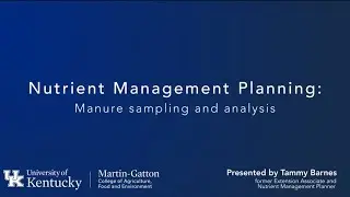 Nutrient Management: Manure Sampling and Analysis