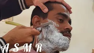 ASMR HARD BEARD SHAVING YOUNG MEN TUTORIAL chacho barber shop