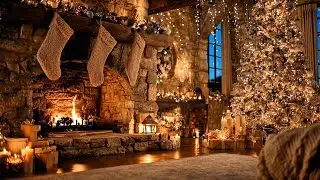 Christmas by the Fireplace 🎄 | Cozy Holiday Ambience & Warm Lights