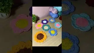 #crochet #india #handmade #coasters #pastel #yarn
