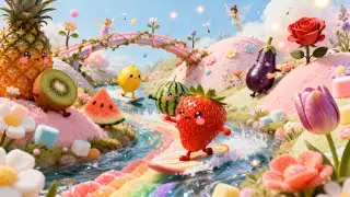 Watch Adorable Fruit Characters Dance in a Magical Wonderland | Kids Sing Along Song