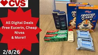 CVS All Digital Weekly Deals 2/8/26 - Free Eucerin, Cheap Nivea, Neutrogena & More!  #cvsdeals
