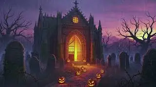 Halloween Night Atmosphere in a Stormy Castle | Sleep Soon