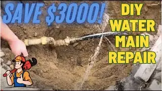 DIY Fixing Broken Water Main Pipe for $30 by Doing It Yourself-Too Easy of a Fix to Hire a Plumber 