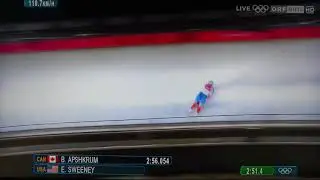 Olympia 2018 Rodeln   Luge Damen   Women Sturz   Crash Emily Sweeney USA