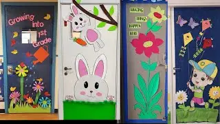 23 Easy door decoration ideas for class room / school decoration ideas