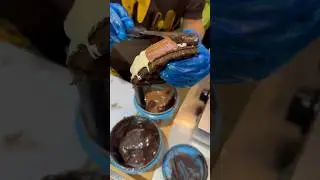 Tripple Chocolaty 🍫Goodness in a Waffle 🧇😋 #waffle #dessert  #food #shorts #short #youtubeshorts