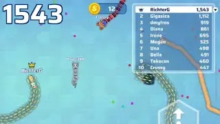 In Just One Minute I'm On Top Of The Leaderboard 😁 Snake.io 🐍