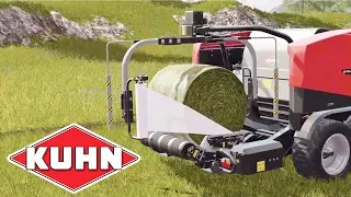 Farming Simulator 17 KUHN MergerMaxx + FBP 3135 Baler-Wrapper (KUHN DLC)