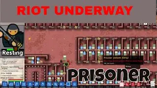 Prison Architect - Can One Armed Guard stop the Riot in prison? -  ep01