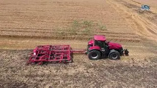 Case IH Magnum 380 CVX, HORSCH Tiger 4MT (with drone fotage)