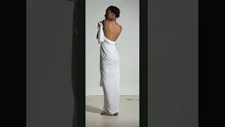 360&deg; Pose Reference &ndash; Draped Standing &mdash; Zaza019