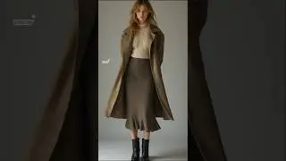 2024 Winter fashions - long coat over knit sweater & midi skirt #styles #outfits