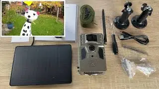 4G LTE Wildkamera mit Handy&uuml;bertragung APP, Solar &Uuml;berwachungskamera Aussen Unboxing und Anleitung