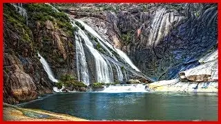 Cascada de &Eacute;zaro am Rio Xallas, Wandern am Monte Pindo zum &Eacute;zaro Wasserfall am Atlantik, Galicien
