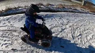 Niko and his first ATV drifting experience
