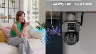 SANSCO 4K 8MP Dual Lens WIFI Solar Camera Dual Screen