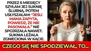 Przez 6 miesięcy szyłam jej suknię ślubną 👗. Usłyszałam: “Jeśli mama zapyta, powiedz, że nie pasowa😔