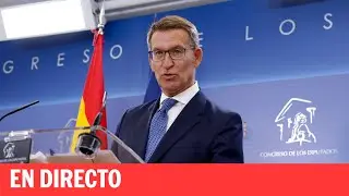 DIRECTO | Alberto Núñez Feijóo comparece en el Congreso tras reunirse con Santiago Abascal | EL PAÍS