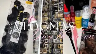 Vlogmas Day 13 | quick beauty supply run, haul, new hairstyle loading