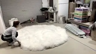 Mongolian Fur Rug completion | Luxury sheepskin Rugs for sustainable living | Eluxury home