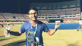 Uppal stadium India vs aus match. A boy exciting in the ground