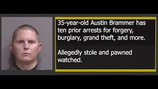 Repeat offender Austin Brammer arrested again for alleged theft of watches from Palm Coast residence