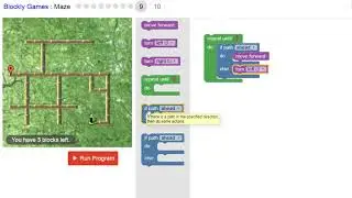 Blockly Maze Level 9 Solution