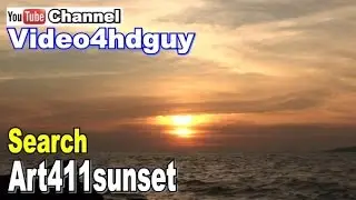 Sunset HD Screensaver peaceful ocean relaxing, nature sound Video SS06 | art411sunset&trade;  art411ocean&trade;