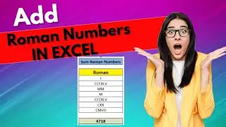 How to add Roman Numbers in Excel | Add Roman Numbers in Excel | Roman Number | My Coaching Classes