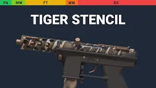 Tec-9 Tiger Stencil - Skin Float And Wear Preview