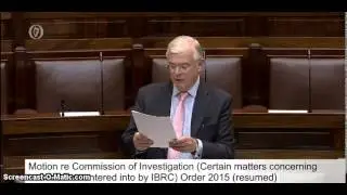 Deputy Mathews speaking on Motion re Commission of Investigation - IBRC