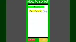 Square Root Equation, #math #maths #mathematics #shorts #shortmaths