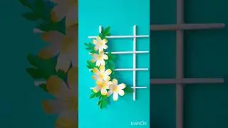 DIY wall hanging🌼🌼. Aesthetic room decor ideas. DIY room decor. DIY wall decor #diy #shorts