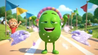 Fall Guys Naughty Bean Fell in the Mud | Funny Toddler Song | Kids Rhymes