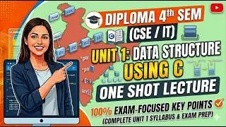 Unit 1 Data Structure Using C | One Shot Complete | Diploma Students