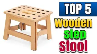 Best Wooden Step Stool Folding With Handle, Bamboo Step Stool for Adults