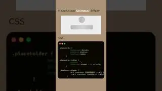 "CSS Magic: Shimmer Effect Tutorial"#csstricks #cssanimation #coding