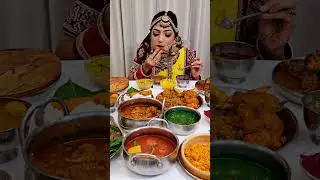North indian bride eating food #asmr   #foodie #korean #indian  #asmrvideo #burger