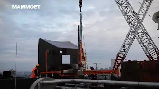 On top of Rotterdam, using Mammoet’s specialist lightweight crane.