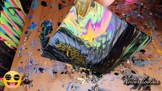 10 Color Dirty Pour Technique (No Floetrol, Water, Or Mixing Medium) Fluid Art | Acrylic Pour
