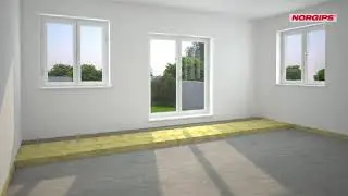 Suchy jastrych na podłożu z płyt izolacyjnych z okładziną dwuwarstwową z płyt podłogowych g-k.