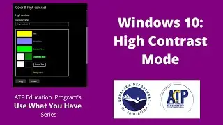 UWYH -High contrast mode - Windows