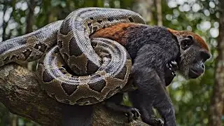 Giant Anaconda Hunts Monkey in the Jungle | Real Wild Animal Attack
