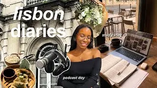 lisbon diaries | productive college days, cafe study, podcasting, seeing friends 💌