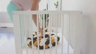 Jieeen Baby Crib Bumper 4 Knotted