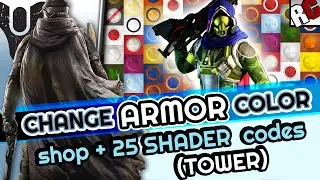 Destiny - how to change ARMOR SHADERS - buy new armor colors and redeem all 25 bungie codes