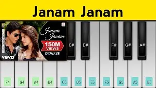 Janam Janam Piano Tutorial | Arijit Singh &ndash; Dilwale