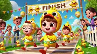 🦆🏁 The Duck&rsquo;s Waddle Race &ndash; Quacky Steps to Victory! 💛🌊|Nursery Rhymes & Kids Songs